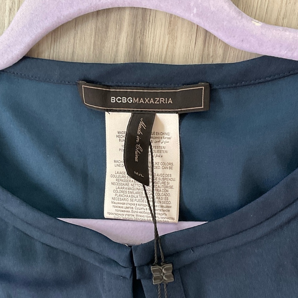 BCBGMaxAzria Navy Midi Dress size M/L NWT - Picture 5 of 12